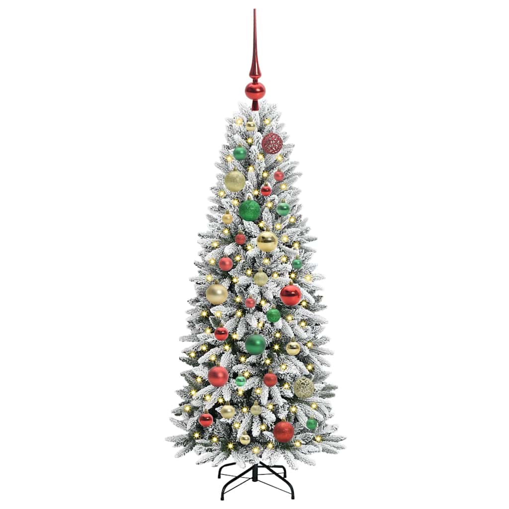 Dirbtinė Kalėdų eglutė su 150 LED s stovu Balta 120 cm