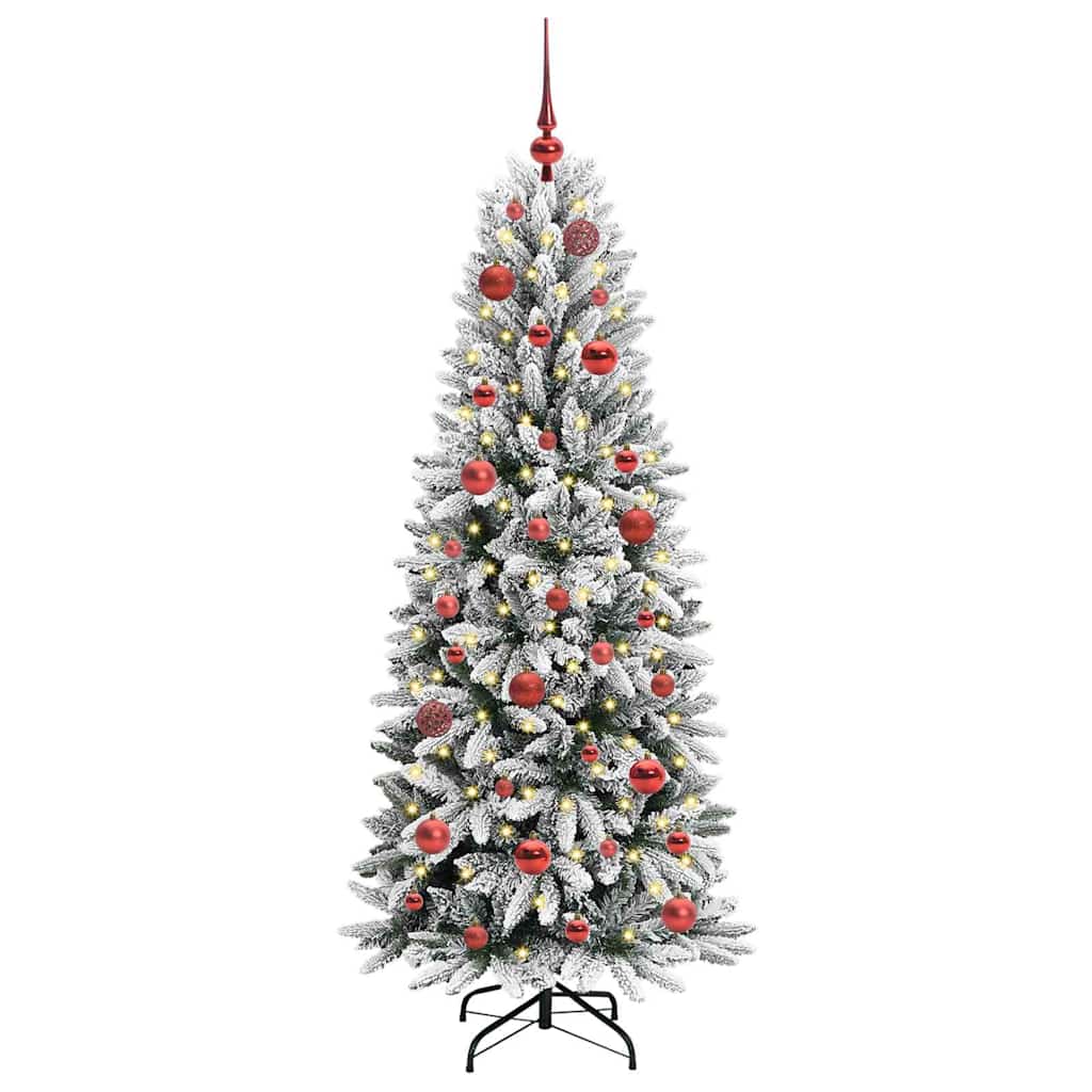 Dirbtinė Kalėdų eglutė AURORA HORIZON, su 150 LED stovu Balta 150 cm.