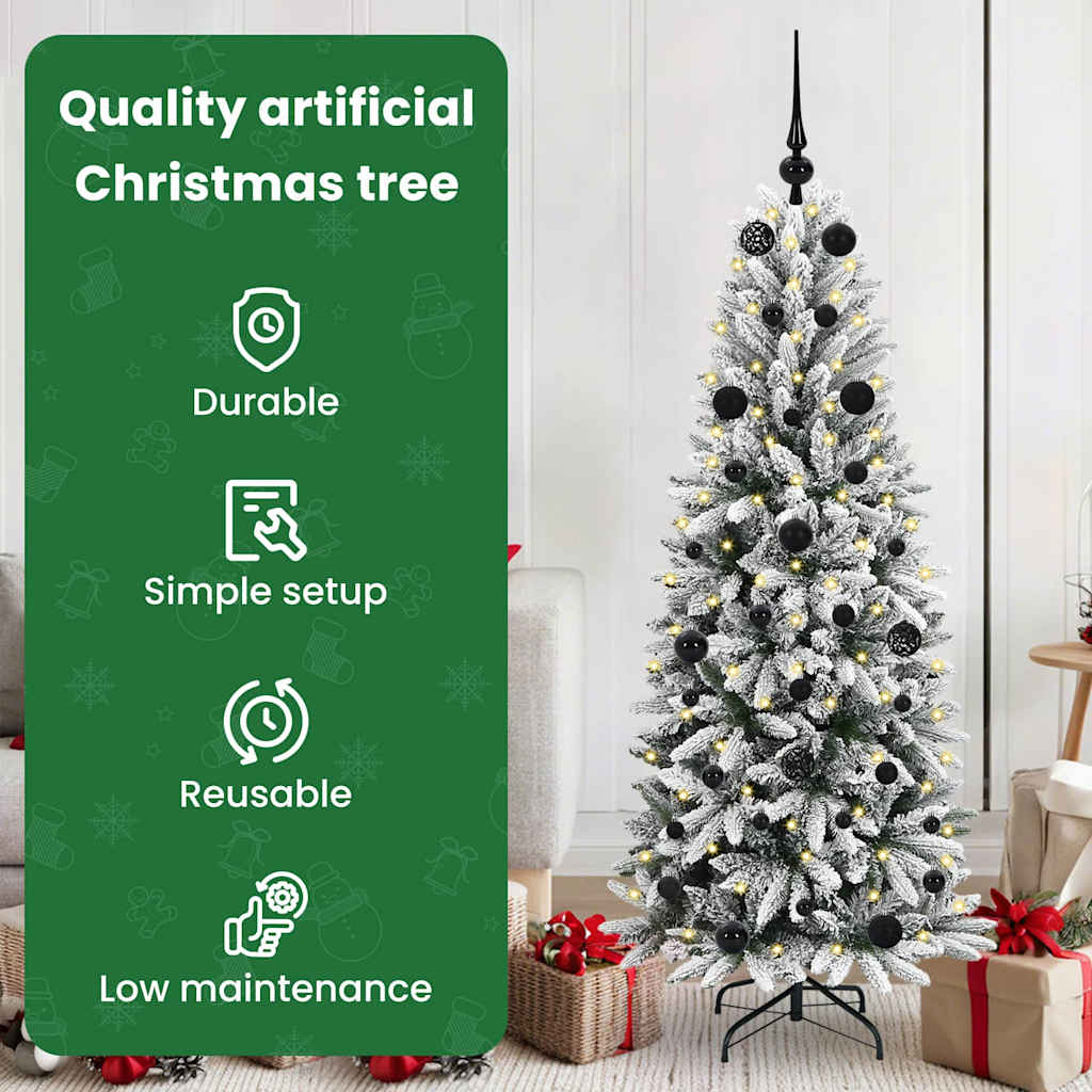 Mākslīgā Ziemassvētku eglīte AURORA HORIZON ar 150 LED balto statīvu 150 cm.