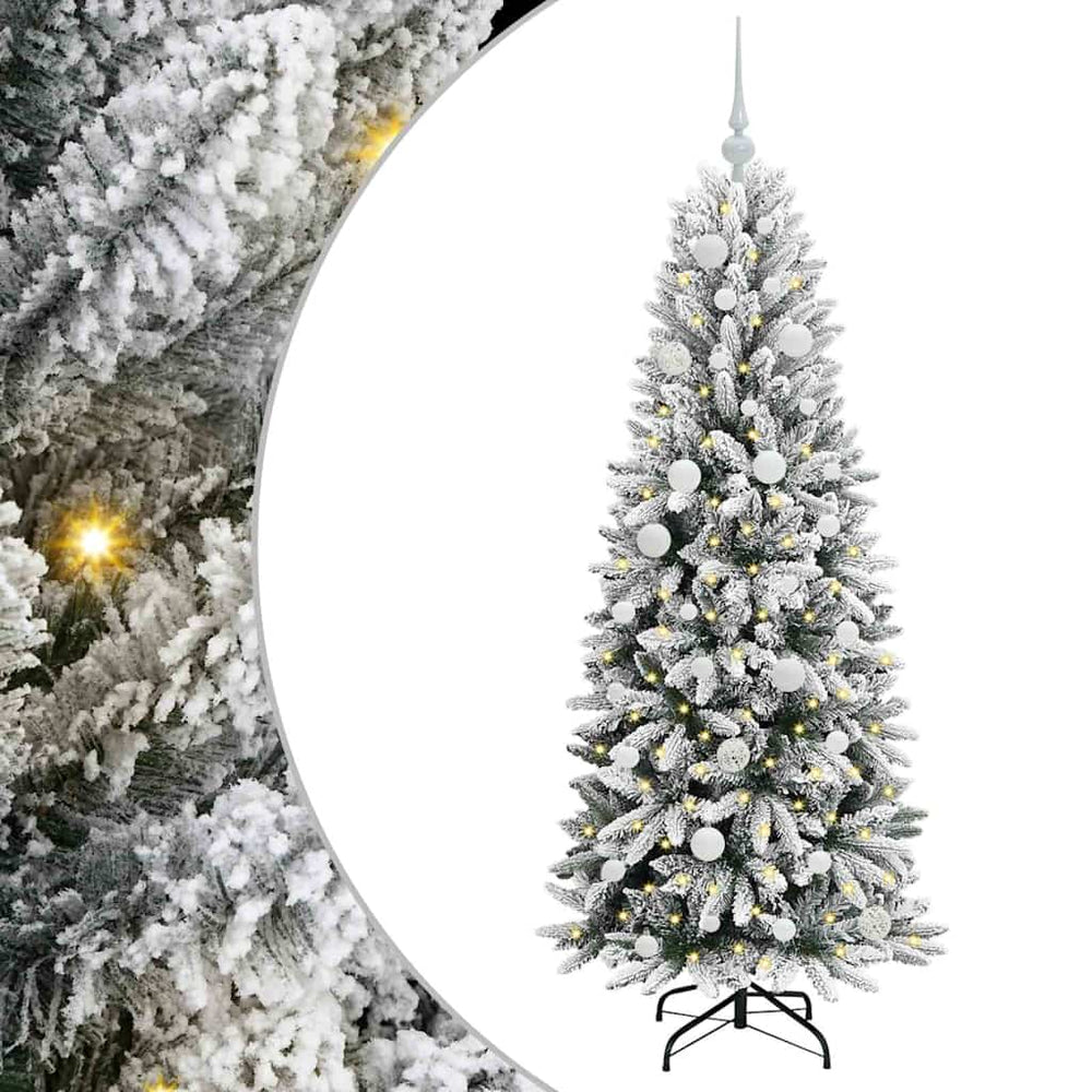 Artificial Christmas Tree AURORA HORIZON, with 150 LED stand, White, 150 cm.