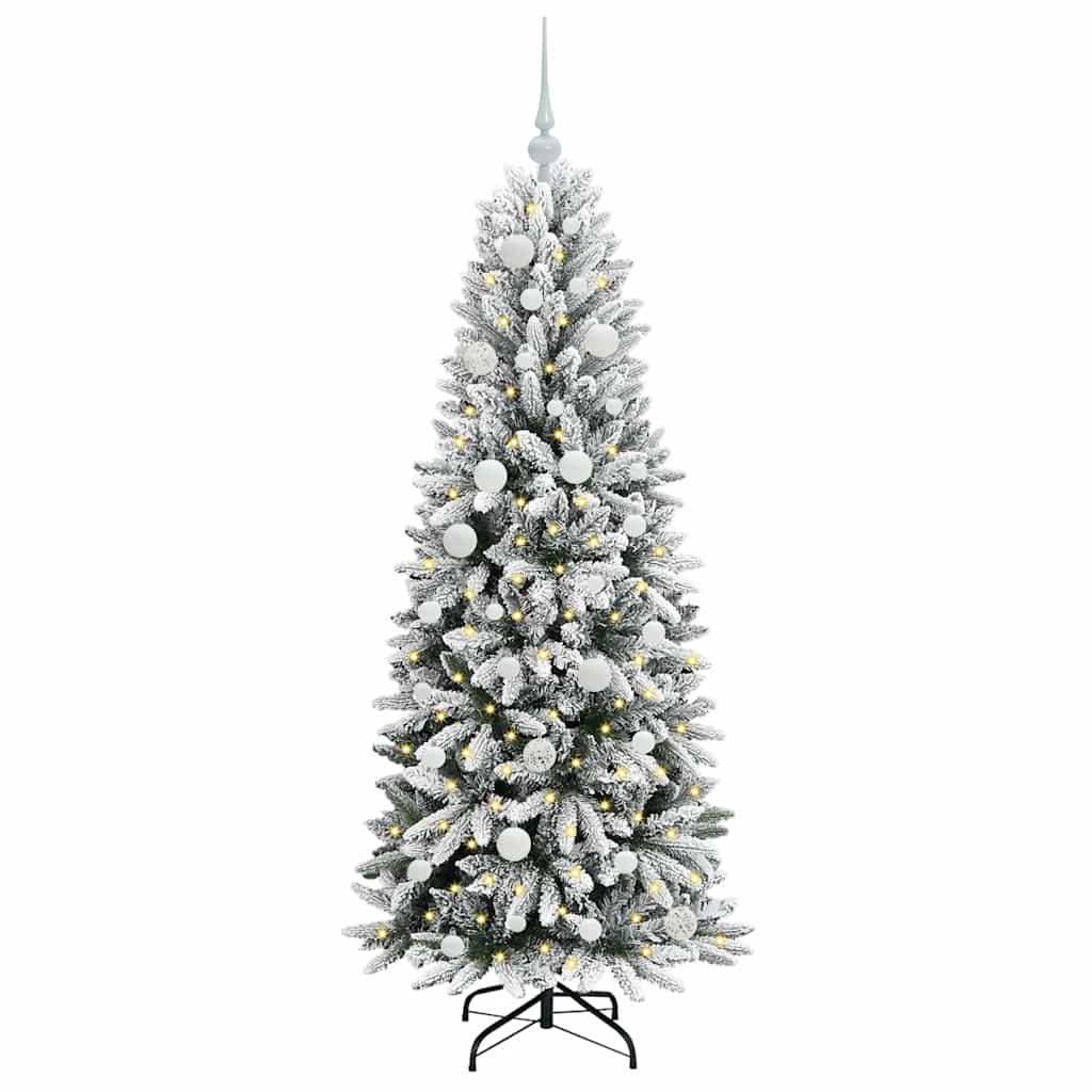 Dirbtinė Kalėdų eglutė AURORA HORIZON, su 150 LED stovu Balta 150 cm.