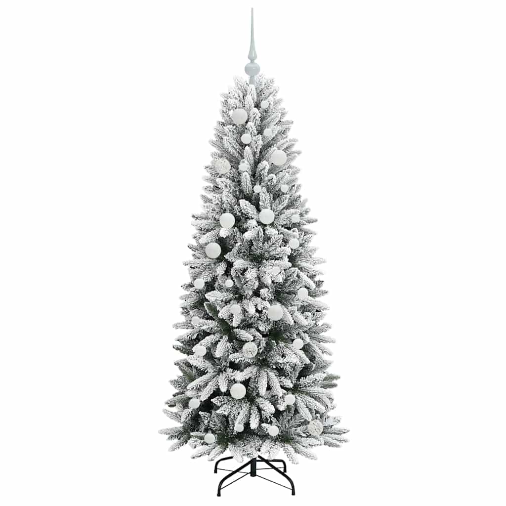 Dirbtinė Kalėdų eglutė AURORA HORIZON, su 150 LED stovu Balta 150 cm.