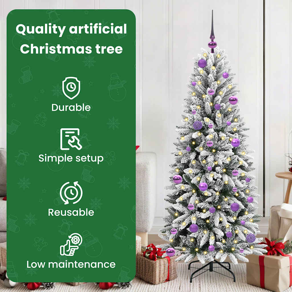 Mākslīgā Ziemassvētku eglīte AURORA HORIZON ar 150 LED balto statīvu 150 cm.