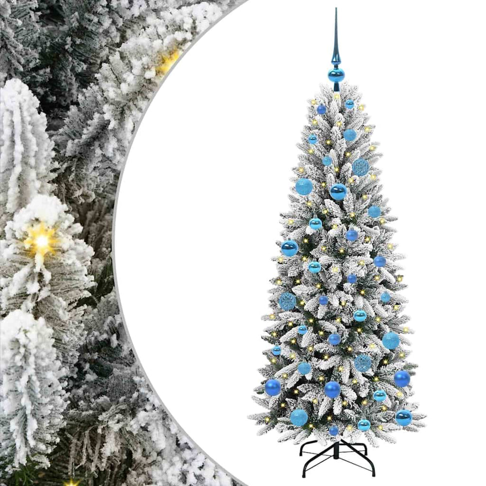 Dirbtinė Kalėdų eglutė AURORA HORIZON, su 150 LED stovu Balta 150 cm.