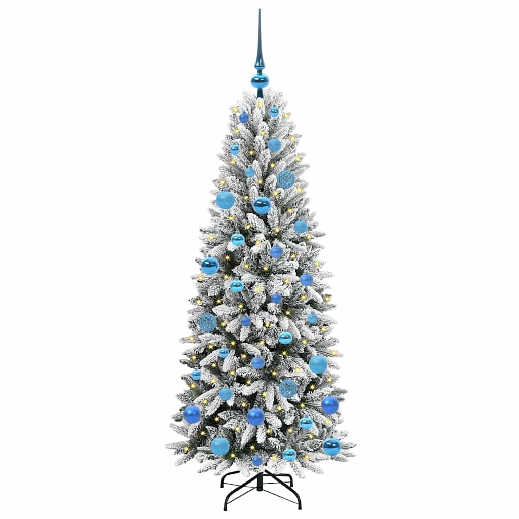 Dirbtinė Kalėdų eglutė AURORA HORIZON, su 150 LED stovu Balta 150 cm.