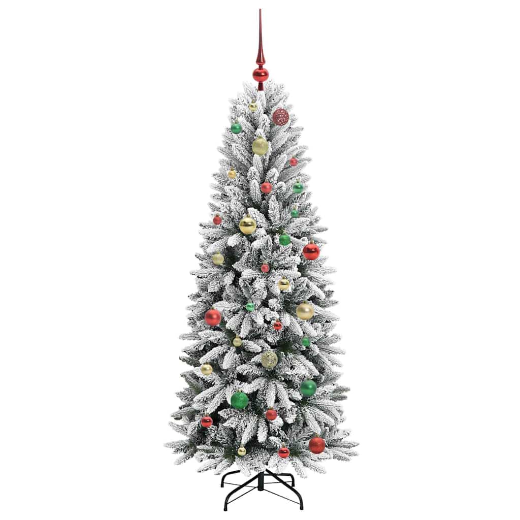 Dirbtinė Kalėdų eglutė su 150 LED s stovu Balta 150 cm