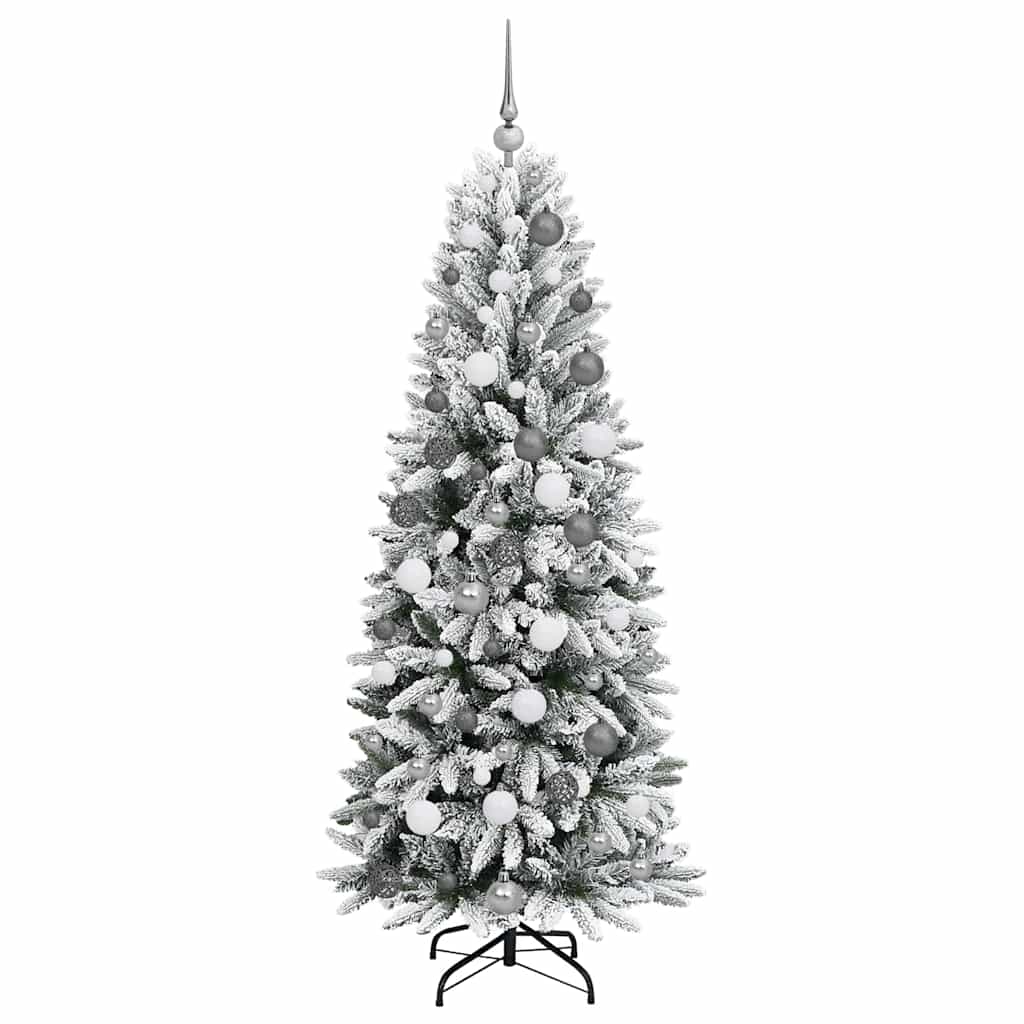 Dirbtinė Kalėdų eglutė su 300 LED s stovu Balta 180 cm