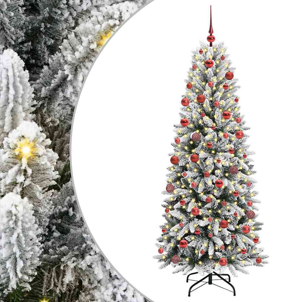 Dirbtinė Kalėdų eglutė HORIZON WINTER, su 300 LED stovu Balta 180 cm.