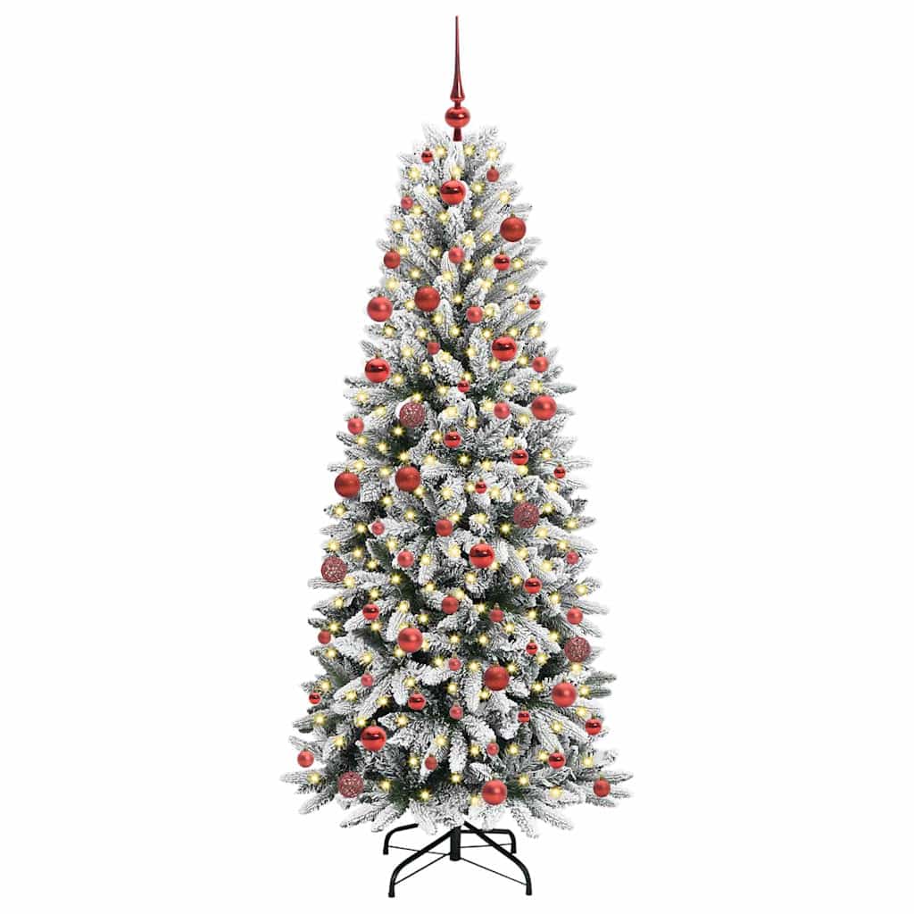 Dirbtinė Kalėdų eglutė HORIZON WINTER, su 300 LED stovu Balta 180 cm.
