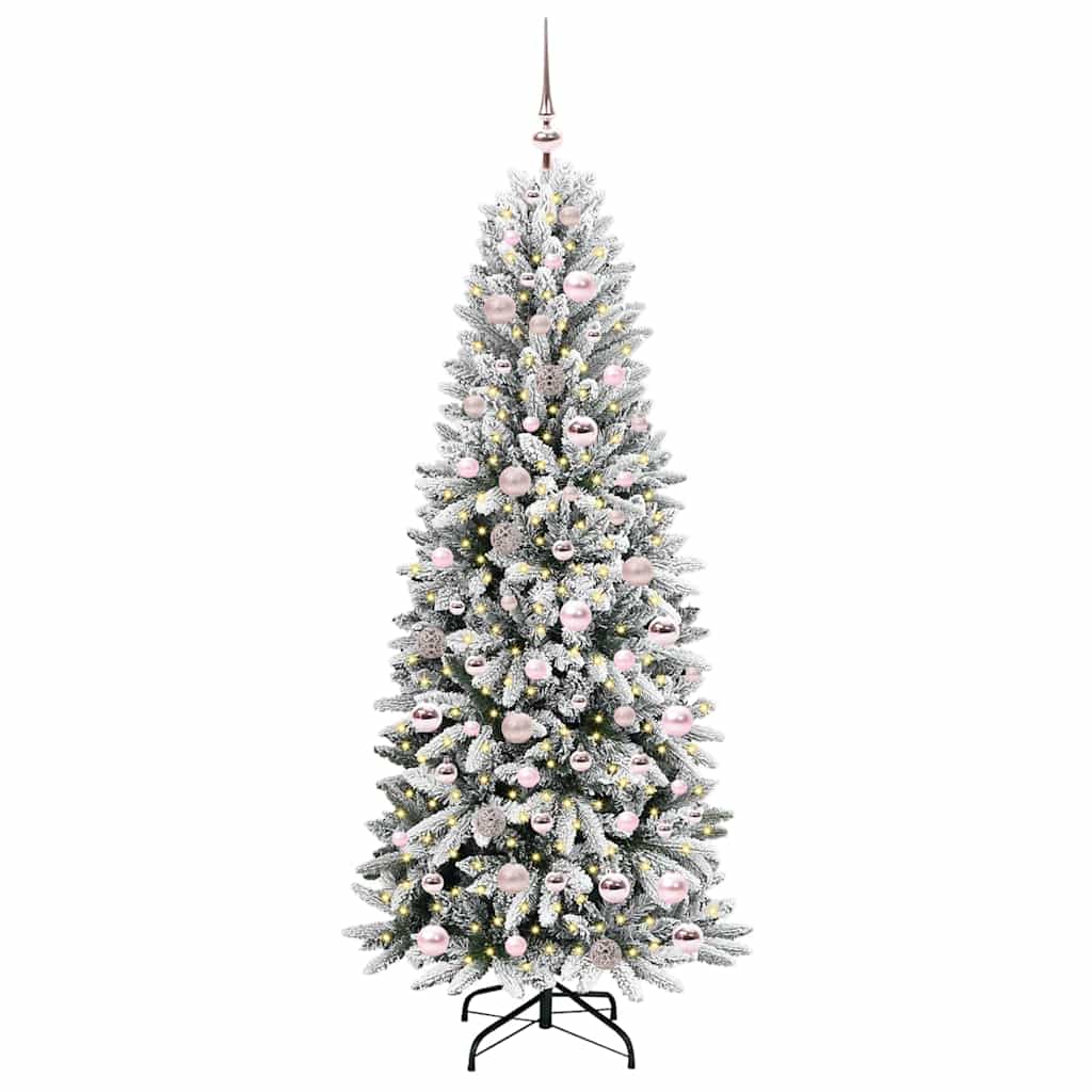 Dirbtinė Kalėdų eglutė HORIZON WINTER, su 300 LED stovu Balta 180 cm.