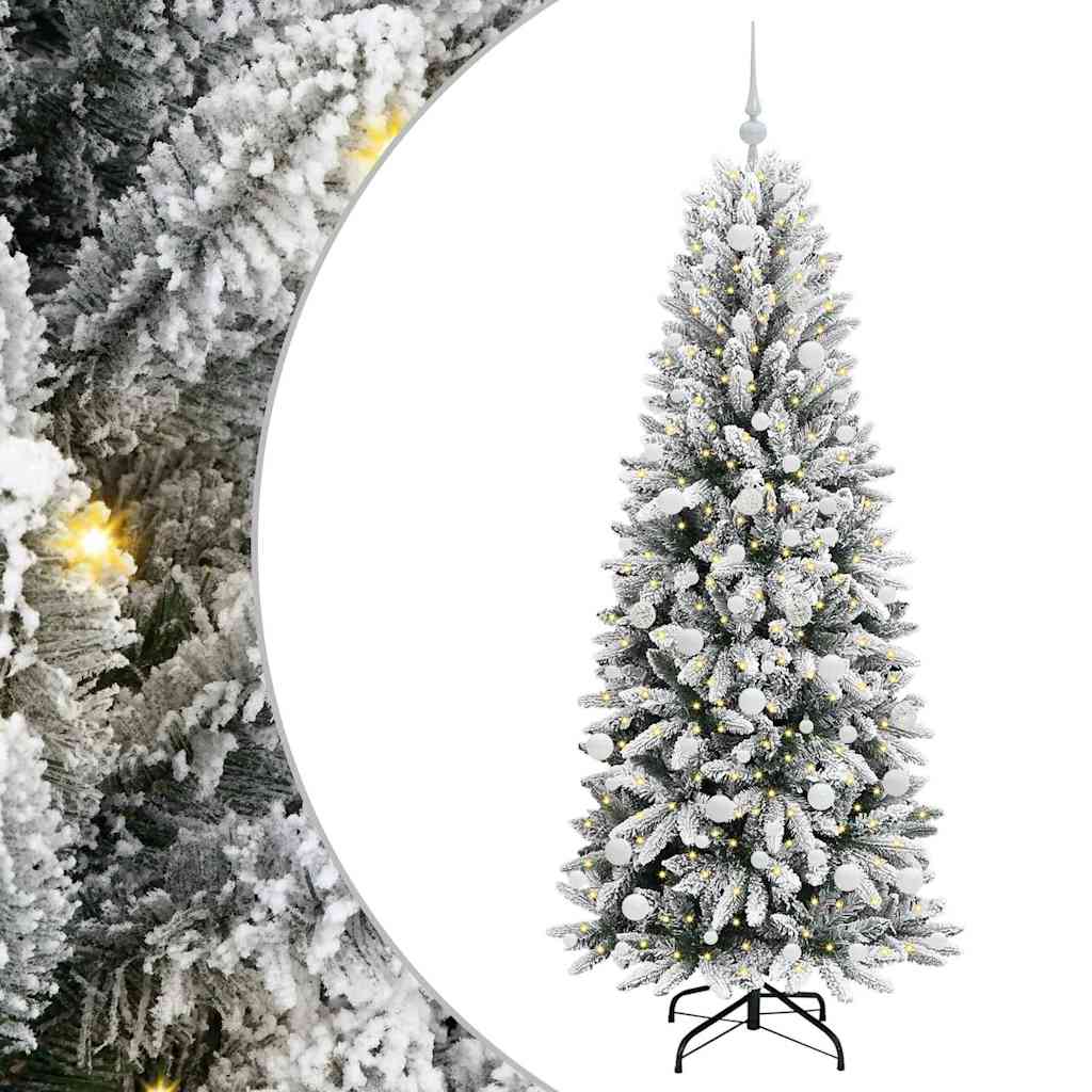 Dirbtinė Kalėdų eglutė su 300 LED s stovu Balta 180 cm