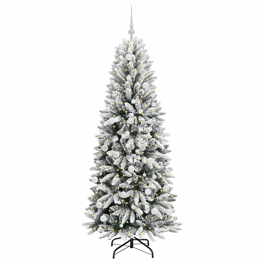 Dirbtinė Kalėdų eglutė su 300 LED s stovu Balta 180 cm