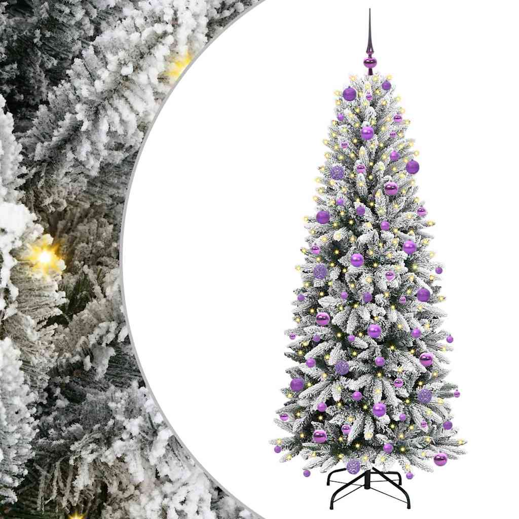Mākslīgā Ziemassvētku eglīte HORIZON WINTER, ar 300 LED statīvu, balta, 180 cm.