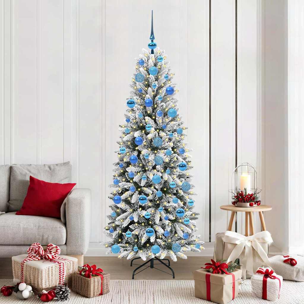 Dirbtinė Kalėdų eglutė HORIZON WINTER, su 300 LED stovu Balta 180 cm.