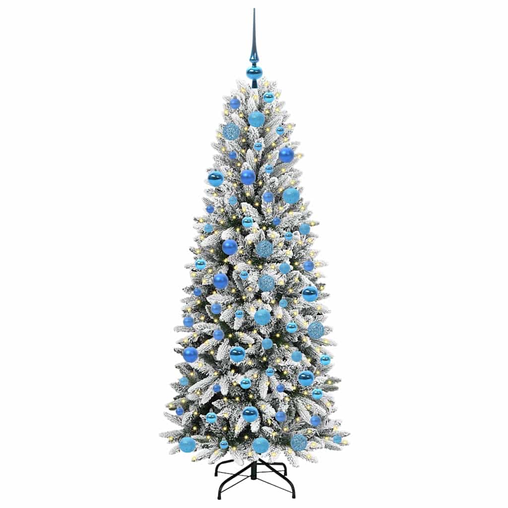 Dirbtinė Kalėdų eglutė HORIZON WINTER, su 300 LED stovu Balta 180 cm.