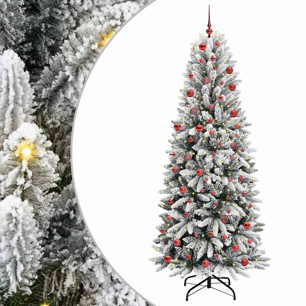 Dirbtinė Kalėdų eglutė FROST EMBER, su 300 LED stovu Balta 210 cm.