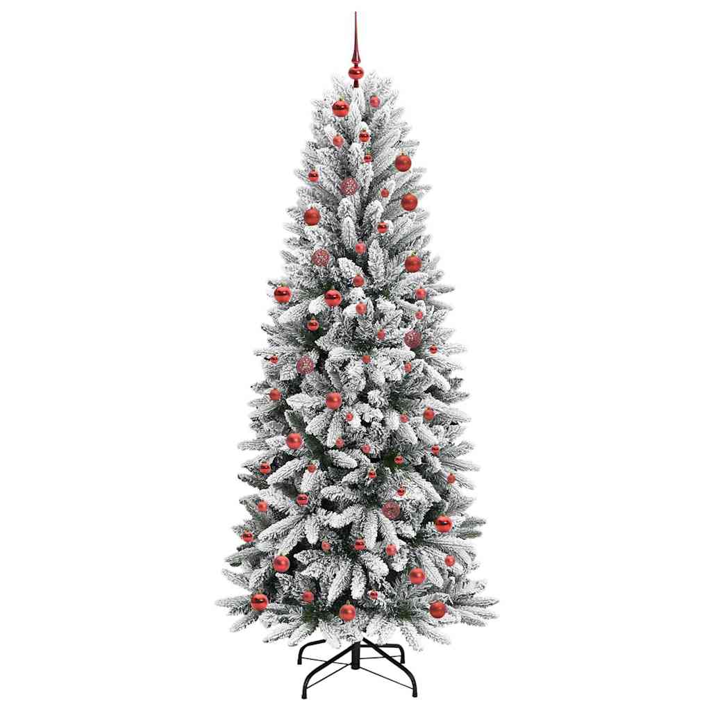 Dirbtinė Kalėdų eglutė FROST EMBER, su 300 LED stovu Balta 210 cm.