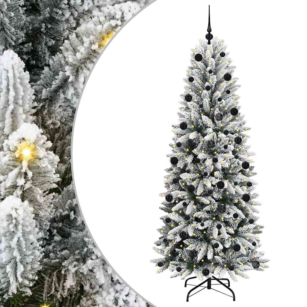 Dirbtinė Kalėdų eglutė FROST EMBER, su 300 LED stovu Balta 210 cm.