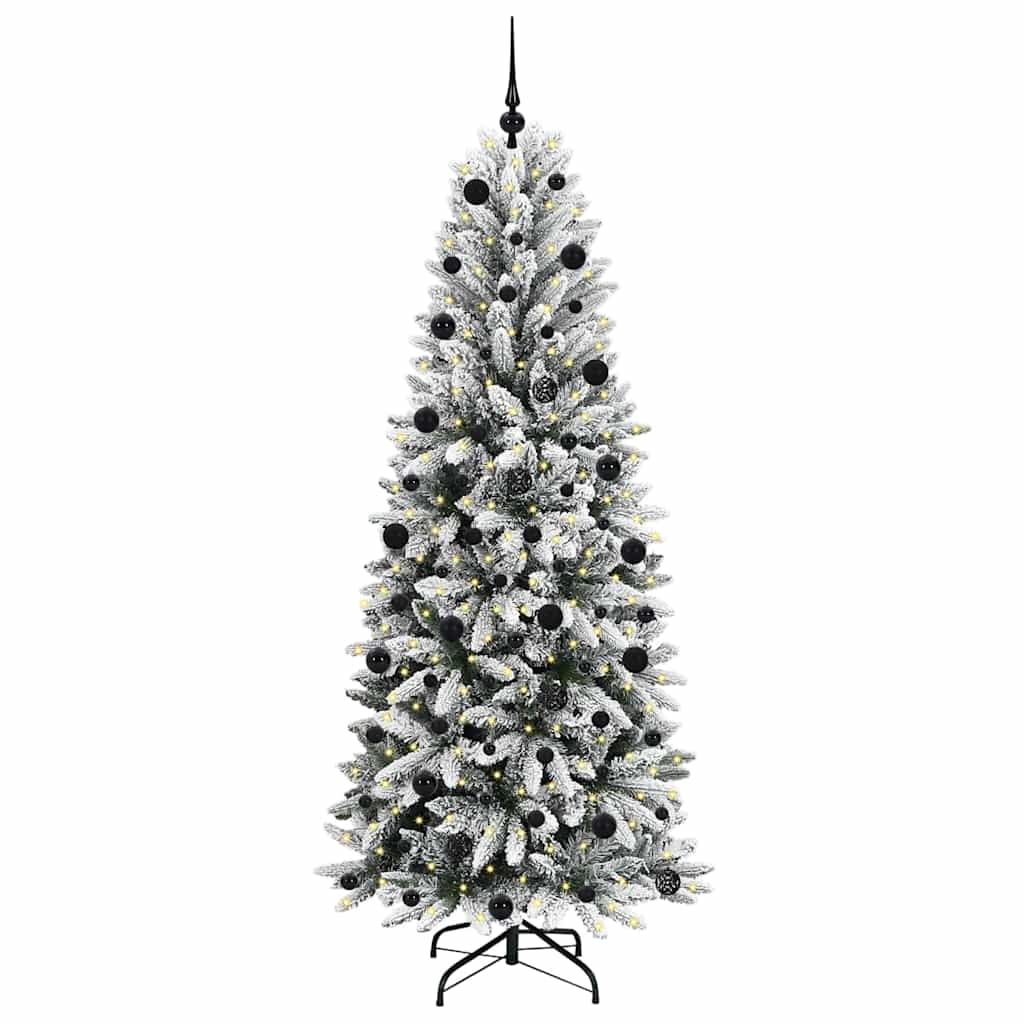 Mākslīgā Ziemassvētku eglīte FROST EMBER, ar 300 LED statīvu, Balta 210 cm.