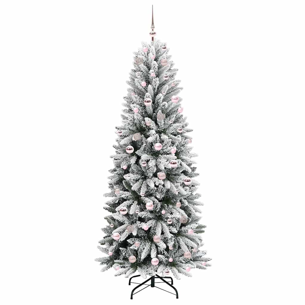 Dirbtinė Kalėdų eglutė FROST EMBER, su 300 LED stovu Balta 210 cm.