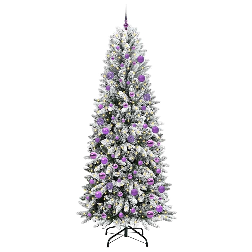 Dirbtinė Kalėdų eglutė FROST EMBER, su 300 LED stovu Balta 210 cm.