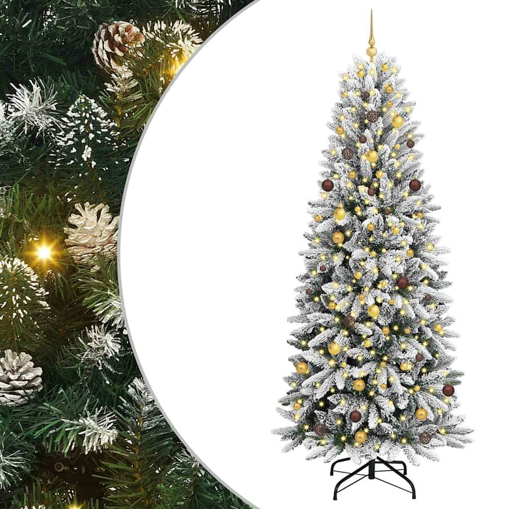 Dirbtinė Kalėdų eglutė su 300 LED s stovu Balta 240 cm
