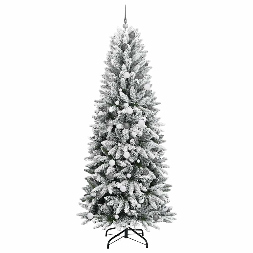 Mākslīgā Ziemassvētku eglīte ar 300 LED statīvu, balta, 240 cm