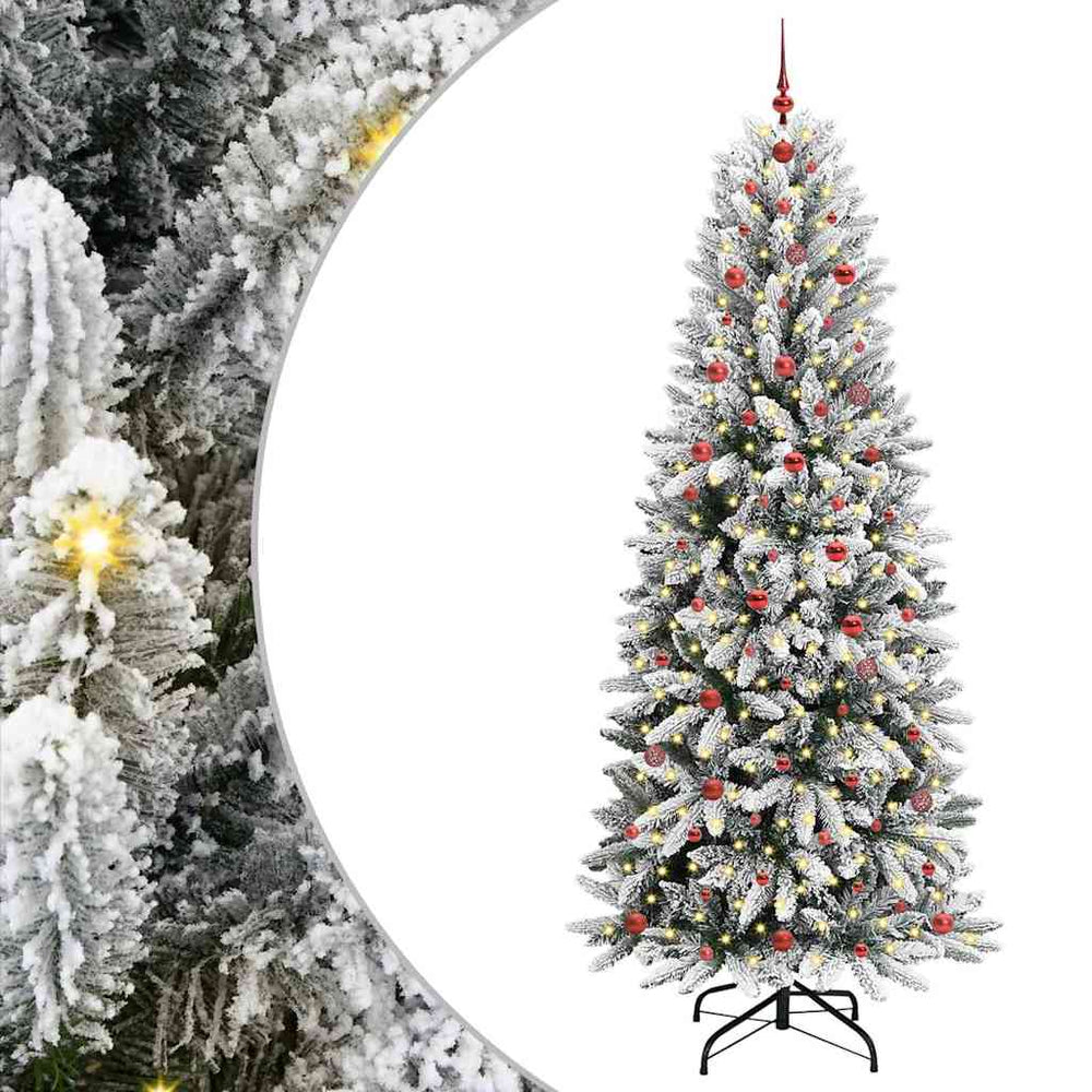 Dirbtinė Kalėdų eglutė WINTER PINE, su 300 LED stovu Balta 240 cm.
