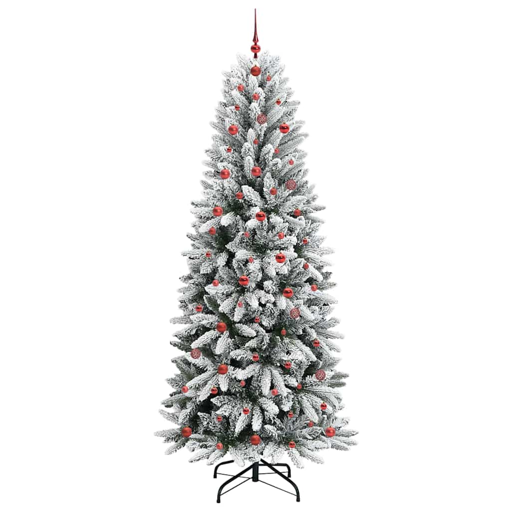 Mākslīgā Ziemassvētku eglīte WINTER PINE, ar 300 LED statīvu Balta 240 cm.