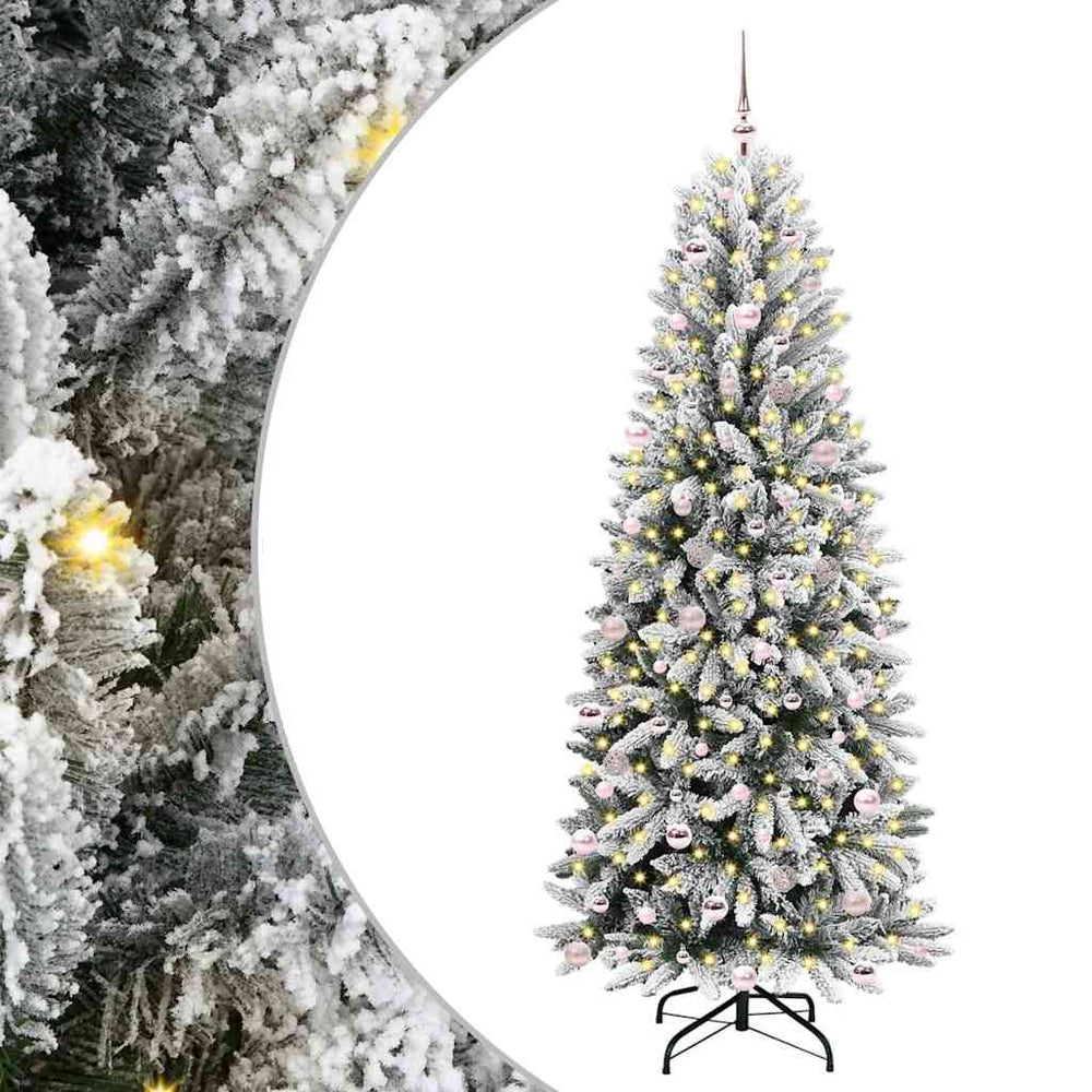 Dirbtinė Kalėdų eglutė WINTER PINE, su 300 LED stovu Balta 240 cm.