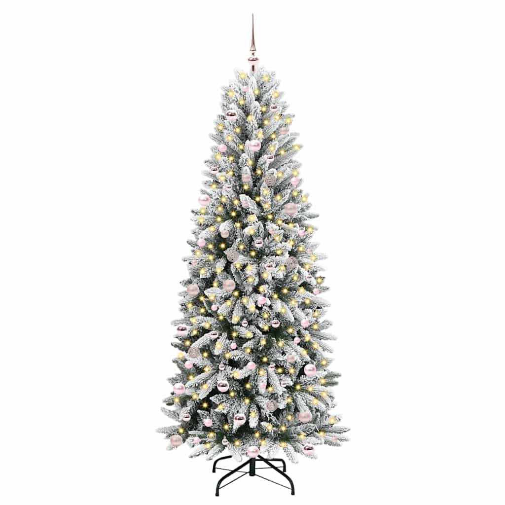 Dirbtinė Kalėdų eglutė WINTER PINE, su 300 LED stovu Balta 240 cm.
