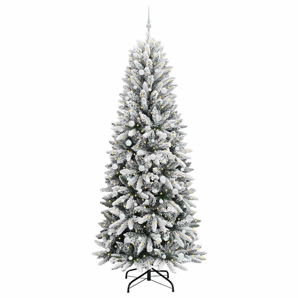 Dirbtinė Kalėdų eglutė su 300 LED s stovu Balta 240 cm