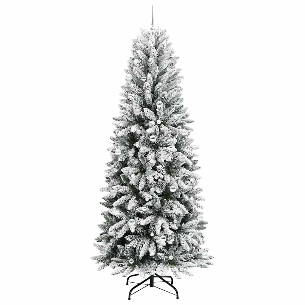 Artificial Christmas tree with 300 LED stand White 240 cm
