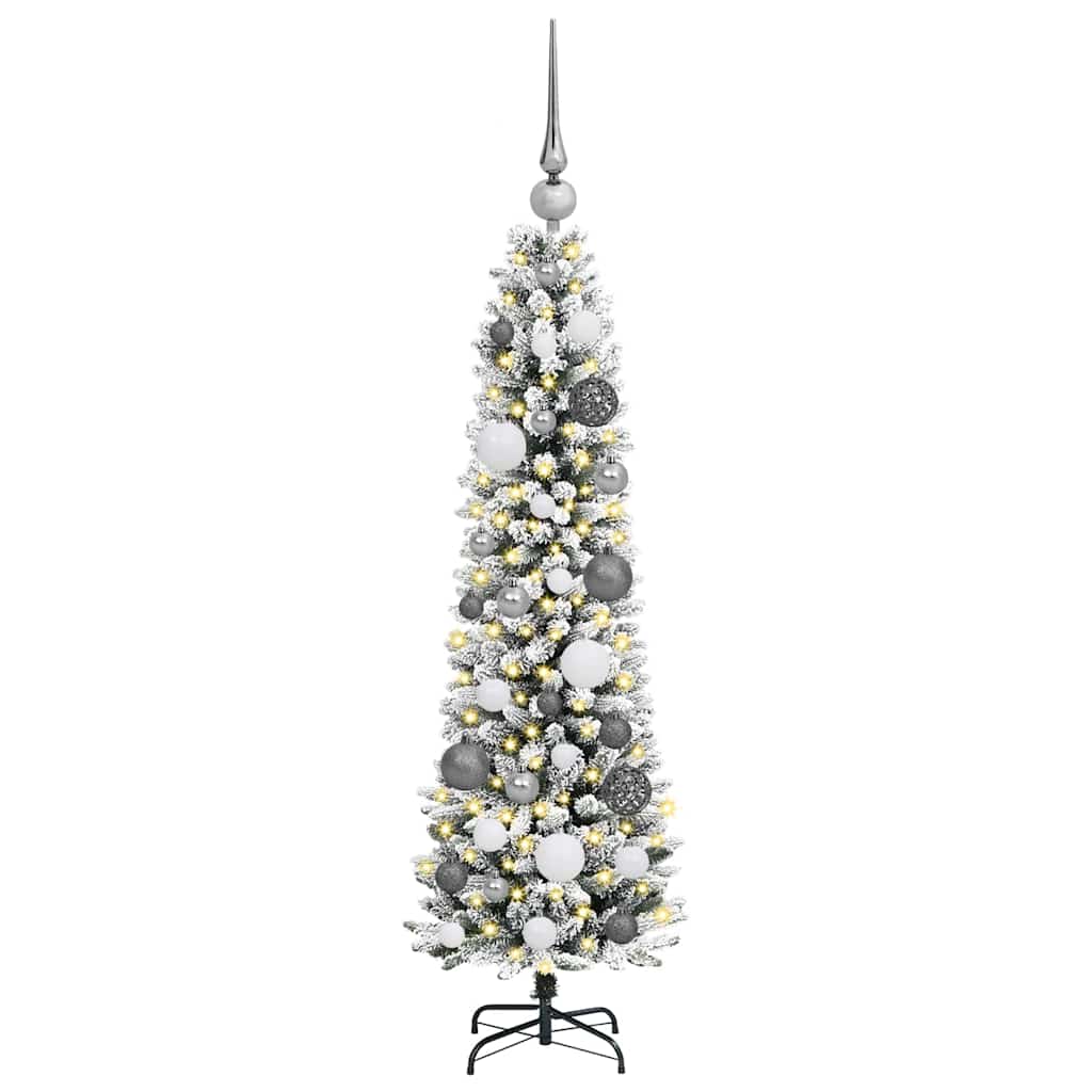 Dirbtinė Kalėdų eglutė Balta 120 cm PVC ir Metalas ir Plastikas