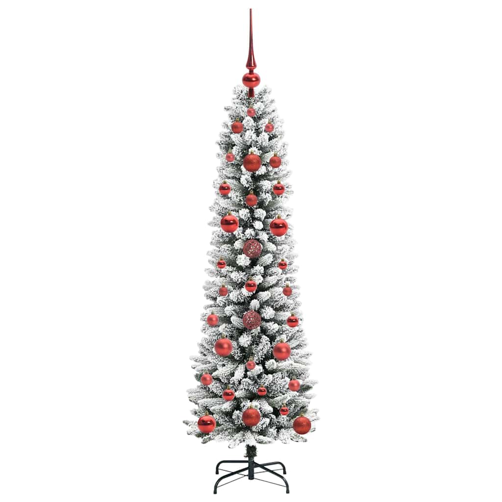 Dirbtinė Kalėdų eglutė EMBER CRYSTAL, su 150 LED stovu Žalia ir balta 120 cm.