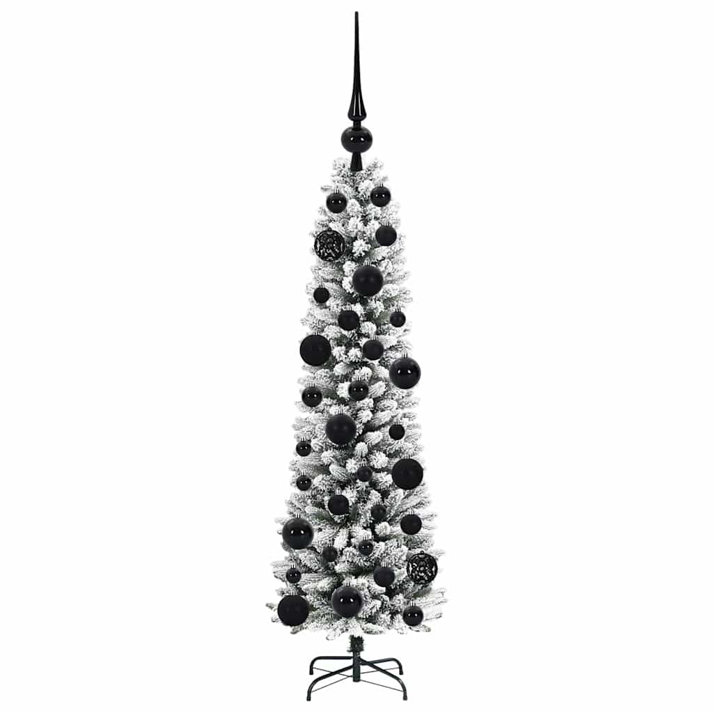 Dirbtinė Kalėdų eglutė EMBER CRYSTAL, su 150 LED stovu Žalia ir balta 120 cm.