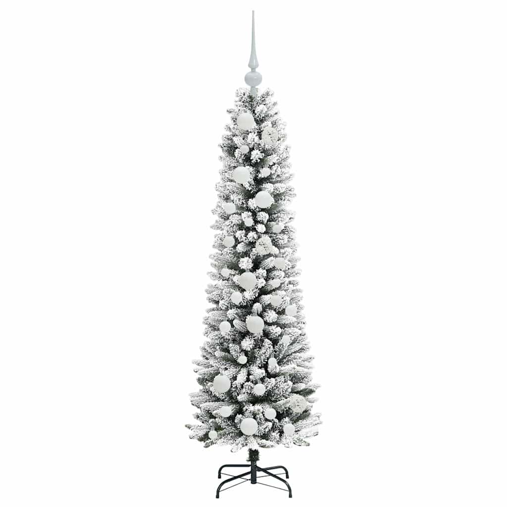 Dirbtinė Kalėdų eglutė EMBER CRYSTAL, su 150 LED stovu Žalia ir balta 120 cm.