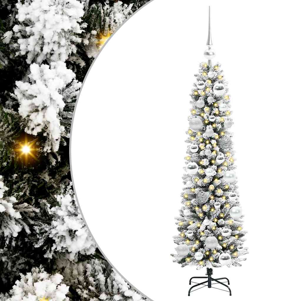 Dirbtinė Kalėdų eglutė Balta 120 cm PVC ir Metalas ir Plastikas