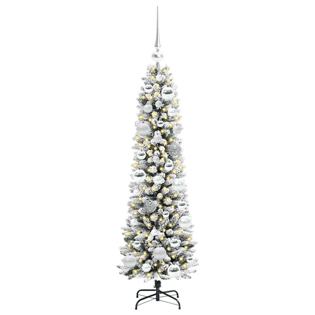 Dirbtinė Kalėdų eglutė Balta 120 cm PVC ir Metalas ir Plastikas