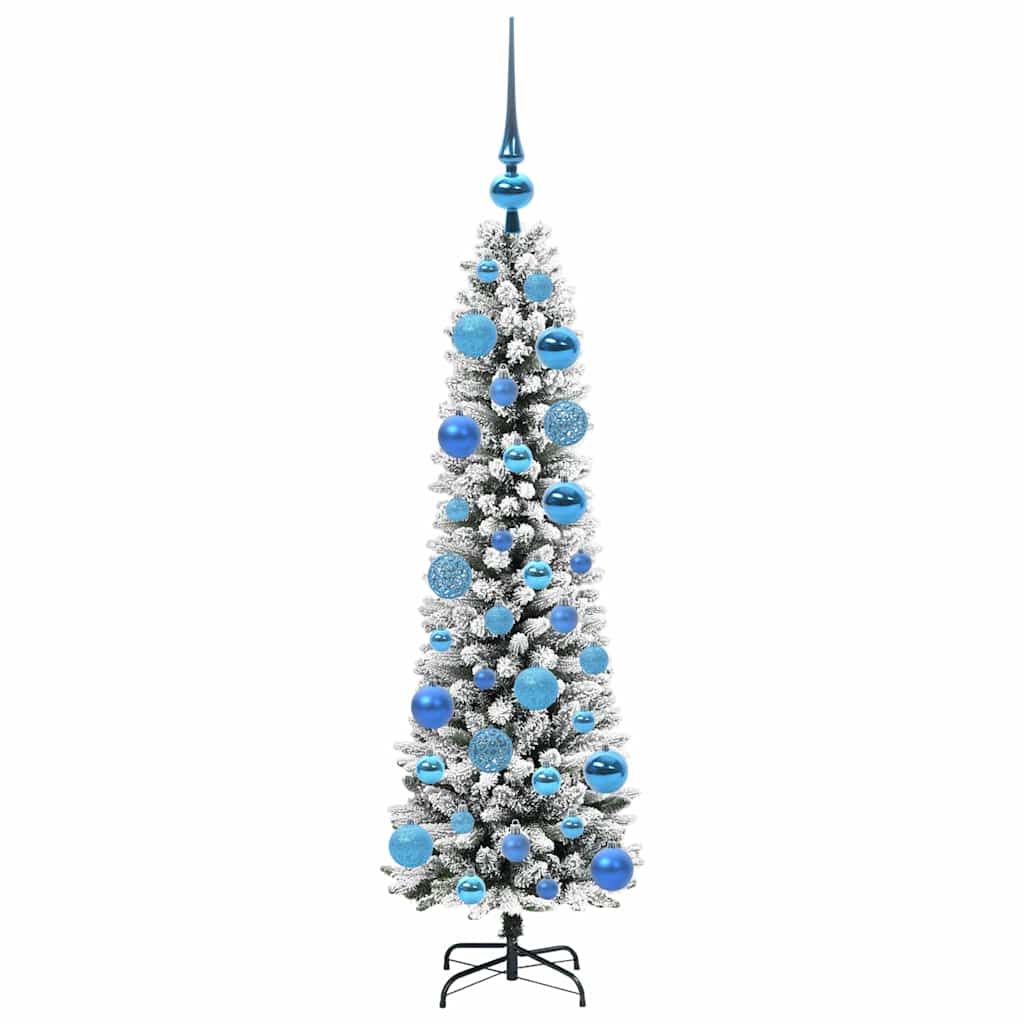 Dirbtinė Kalėdų eglutė EMBER CRYSTAL, su 150 LED stovu Žalia ir balta 120 cm.