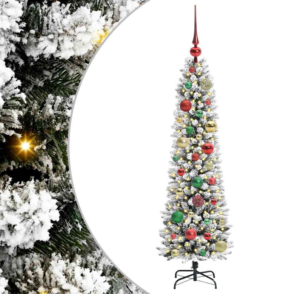 Dirbtinė Kalėdų eglutė Balta 120 cm PVC ir Metalas ir Plastikas