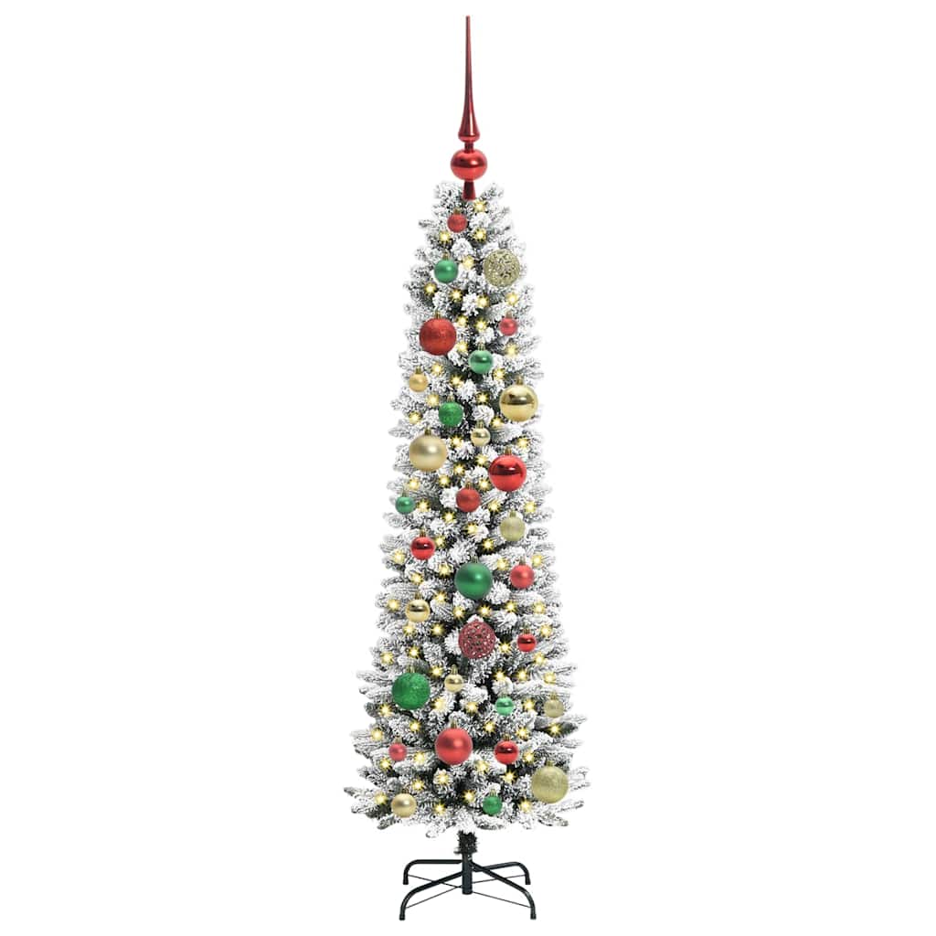 Dirbtinė Kalėdų eglutė Balta 120 cm PVC ir Metalas ir Plastikas