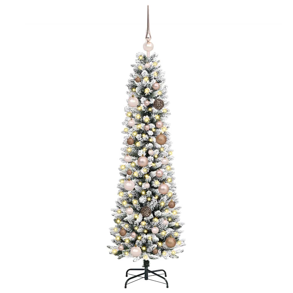 Dirbtinė Kalėdų eglutė Balta 150 cm PVC ir Metalas ir Plastikas