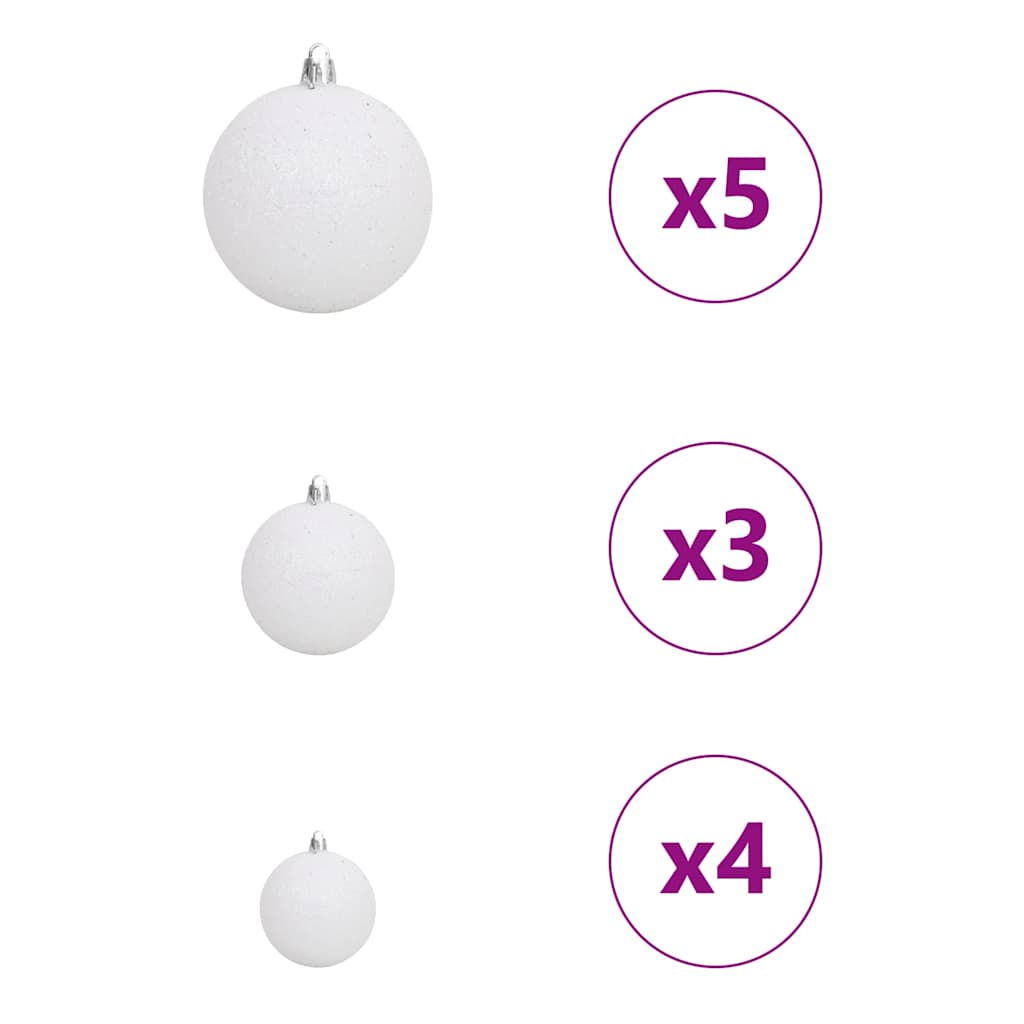 Mākslīgā Ziemassvētku eglīte Balta 150 cm PVC un Metāls un Plastmasa