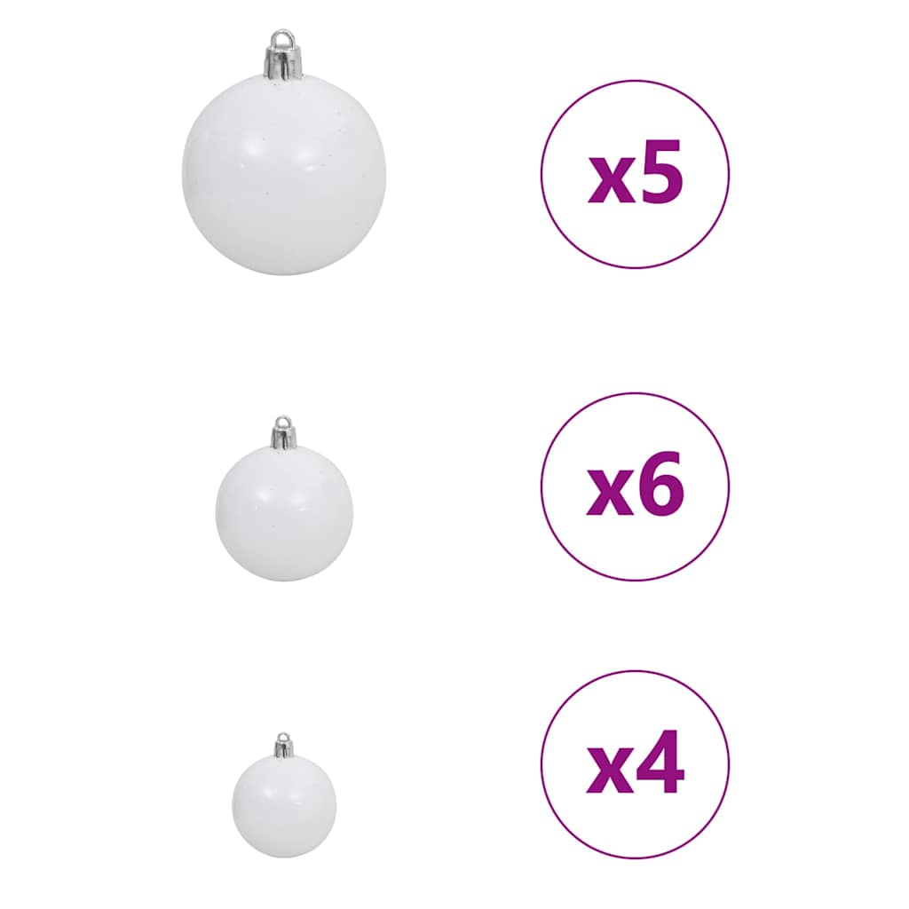 Mākslīgā Ziemassvētku eglīte Balta 150 cm PVC un Metāls un Plastmasa