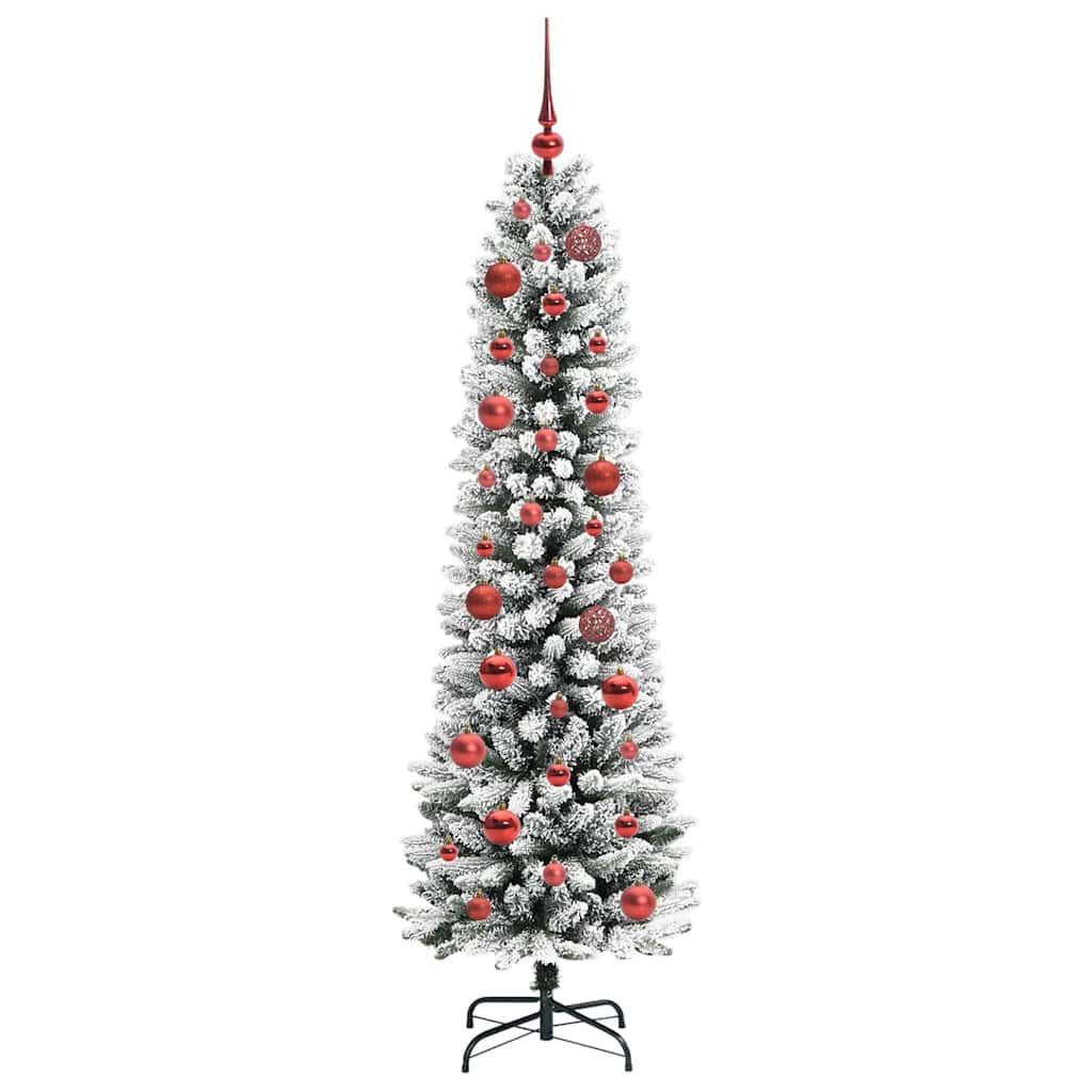 Dirbtinė Kalėdų eglutė AK SNOW, su 150 LED stovu Žalia ir balta 150 cm.