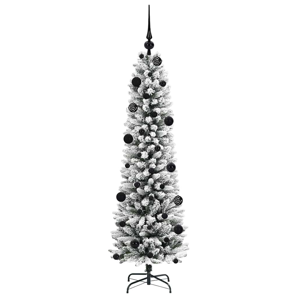 Mākslīgā Ziemassvētku eglīte AK SNOW ar 150 LED statīvu, zaļa un balta, 150 cm.