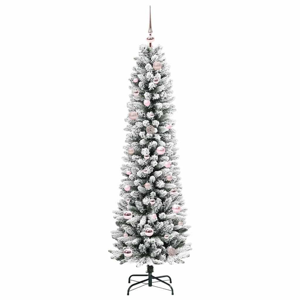Dirbtinė Kalėdų eglutė AK SNOW, su 150 LED stovu Žalia ir balta 150 cm.