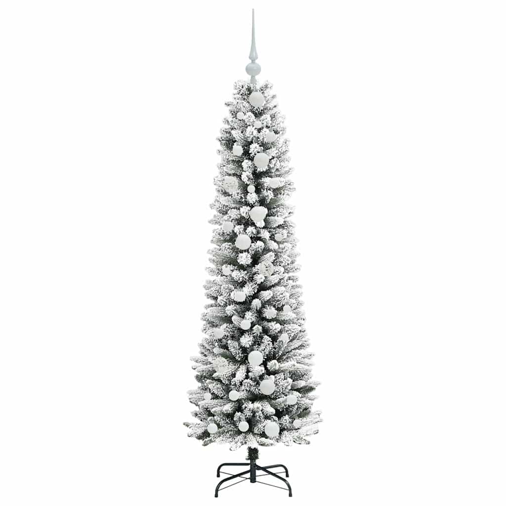 Dirbtinė Kalėdų eglutė AK SNOW, su 150 LED stovu Žalia ir balta 150 cm.