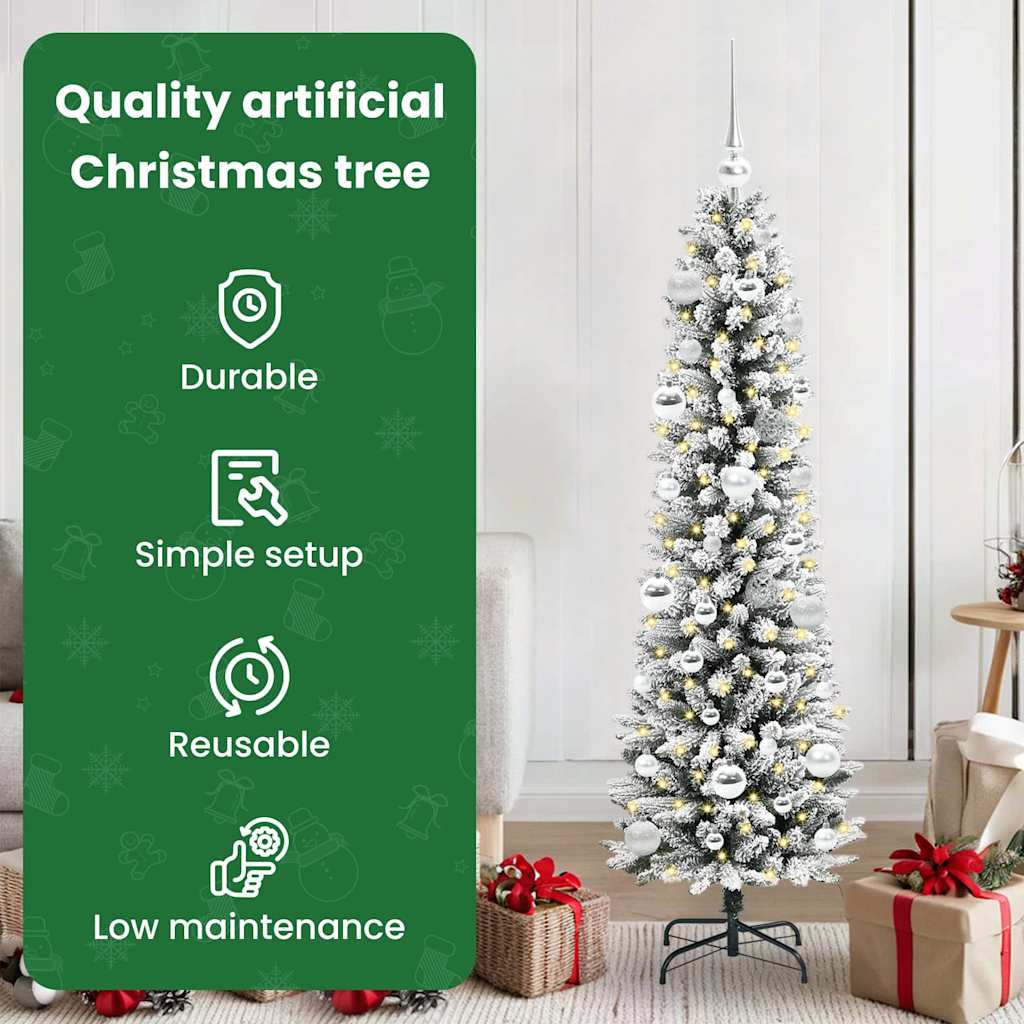 Dirbtinė Kalėdų eglutė Balta 150 cm PVC ir Metalas ir Plastikas